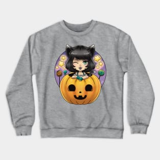 Jack O Lantern Kitty Crewneck Sweatshirt